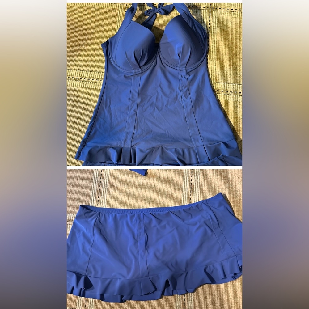 EUC PROFILE BY GOTTEX 2 PIECE WITH RUFFLES